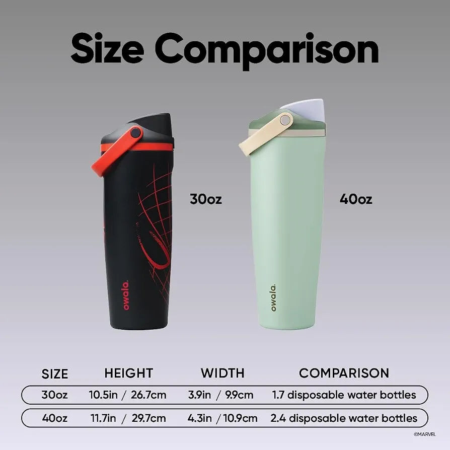 Owala Spider-Man FreeSip Sway Stainless Steel Water Bottle 30 oz