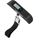 travel inspira Luggage Scale, Portable Digital Hanging Baggage Scale for Travel, Suitcase Weight Scale with Rubber Paint, 110 Pounds, Battery Included