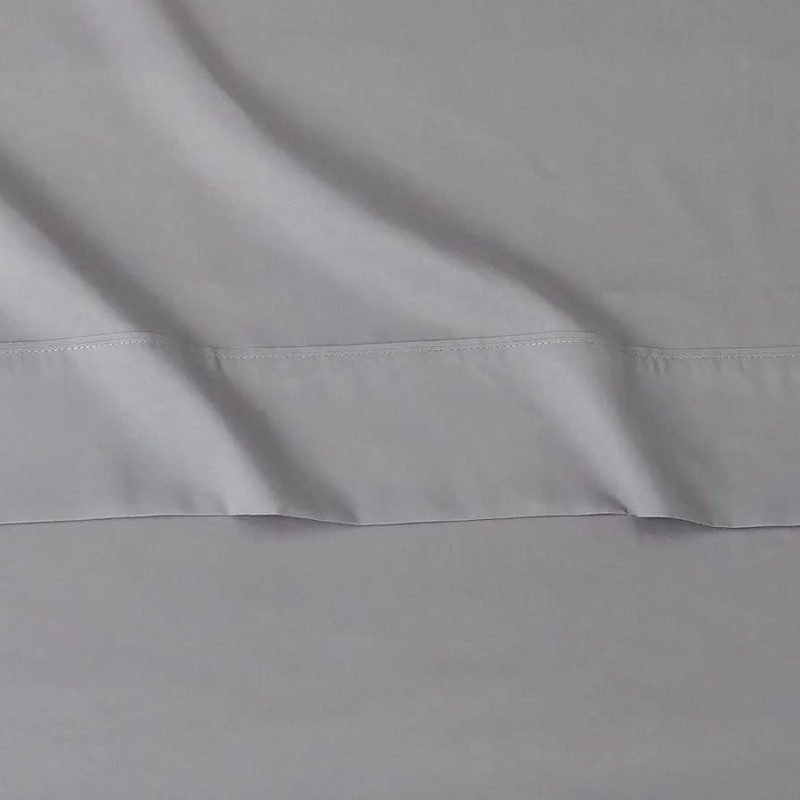 Amazon Basics Lightweight Super Soft Comfortable Breathable Wrinkle Resistant Brushed Microfiber 4-Piece Bed Sheet Set with 14-Inch Deep Pockets, Queen, Dark Gray, Solid