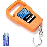 travel inspira Luggage Scale, Portable Digital Hanging Baggage Scale for Travel, Suitcase Weight Scale with Rubber Paint, 110 Pounds, Battery Included