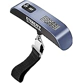 travel inspira Luggage Scale, Portable Digital Hanging Baggage Scale for Travel, Suitcase Weight Scale with Rubber Paint, 110 Pounds, Battery Included