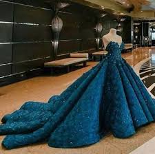 Blue and Luxury Flower Gown