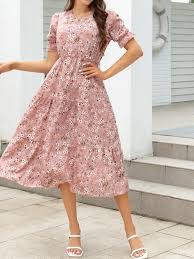 The Petal: Flowing Pink Floral Maxi Dress