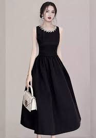 The Midnight: Timeless Black Satin Evening Gown