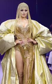 The "Aurora" Sequin Gold Evening Gown