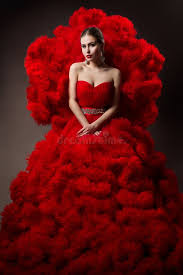 Red Queen Fur Dress